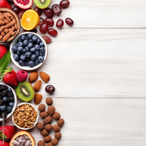 Superfoods Healthy food Nuts berries fruits