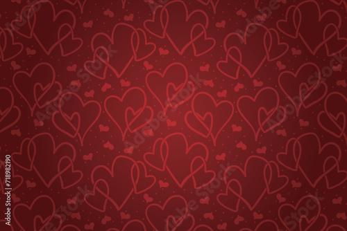 Heart pattern  Valentine s Day seamless pattern  Valentine s Day background.
