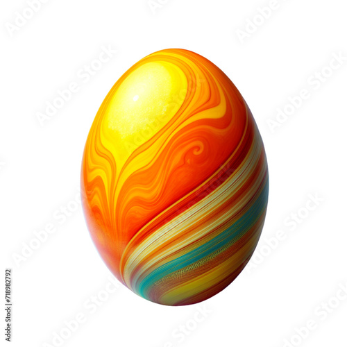 Easter egg without background. Spring holiday elements. Happy Eater. Generated AI