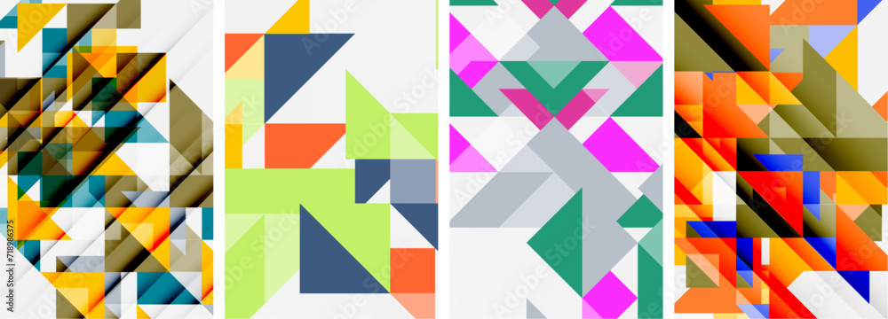 Triangle poster set for wallpaper, business card, cover, poster, banner, brochure, header, website Triangle poster set for wallpaper, business card, cover, poster, banner, brochure, header, website