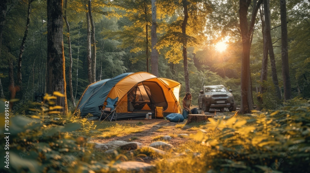 Embracing Nature's Diversity: A Multitude of People and Families Experiencing the Delight and Unity of Outdoor Camping