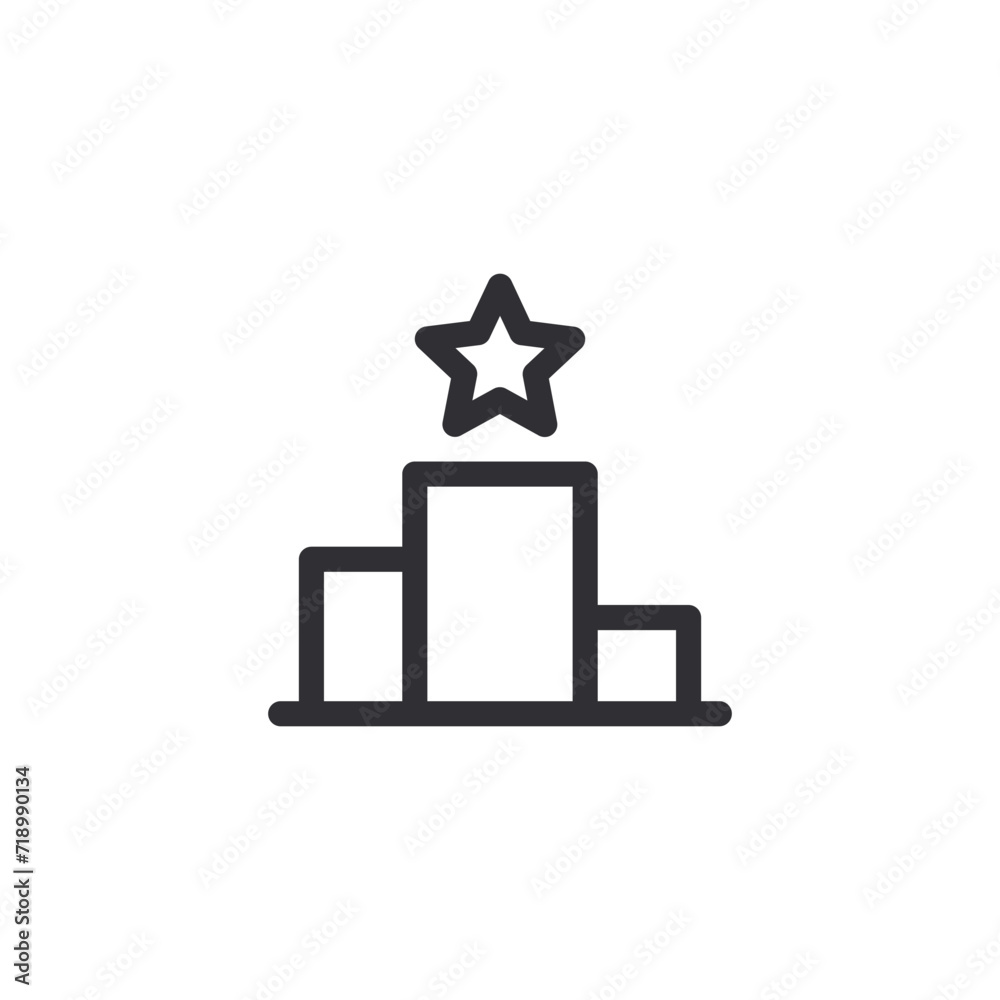 Sport podium icon. Champion line. Winner, achievement, podium symbol, logo. Winner podium. Reward badge. Achievement or award grant. Championship podium icon. Stage for champions. Winner place. Sport Sport podium icon. Champion line. Winner, achievement, podium symbol, logo. Winner podium. Reward badge. Achievement or award grant. Championship podium icon. Stage for champions. Winner place. Sport