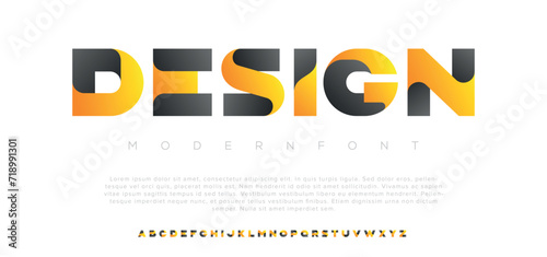 Design Sport Modern Future bold Alphabet Font. Typography urban style fonts for technology, digital, movie logo bold style. vector illustration