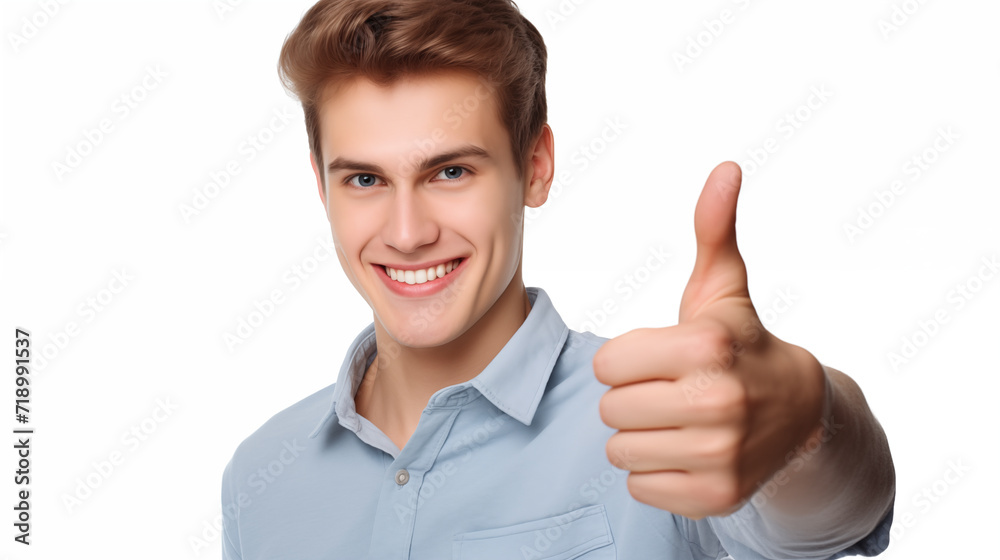 cheerful young guy showing thumbs up. smiling young guy cheerful young guy showing thumbs up. smiling young guy