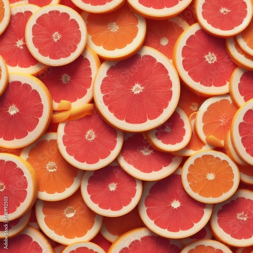 Citrus Elegance: Exploring the Vibrant Texture of Pink Grapefruit Slice