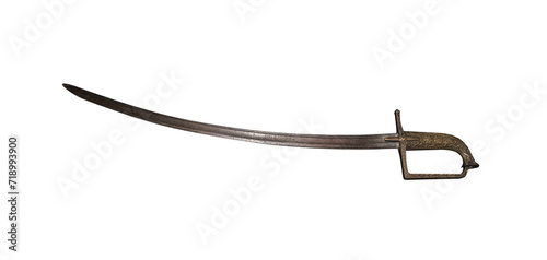 Antique saber or sword isolated on a white background.