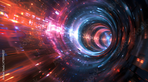 Intense Light Streams in Quantum Tunnel