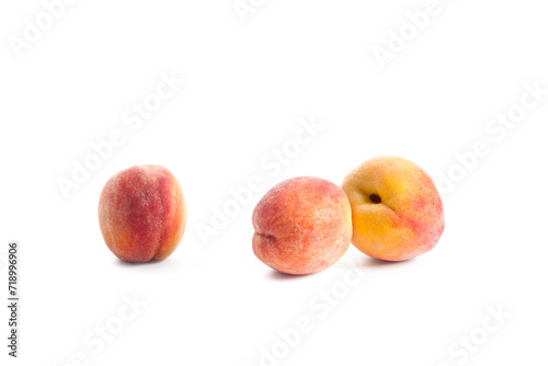 Peaches isolated on white background..