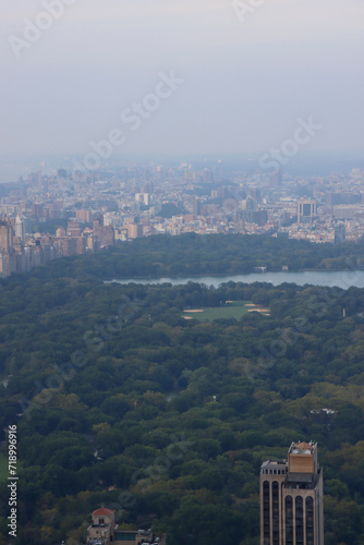 Aerial view of Central Park of Manhattan, New York City