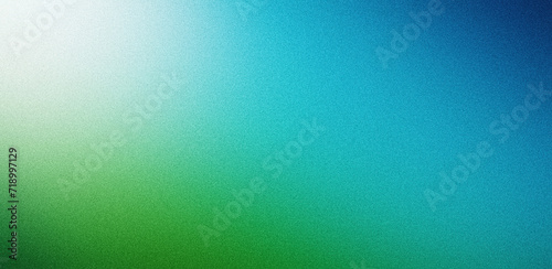 Grainy blue green gradient background, smooth noise texture cover header poster backdrop design photo