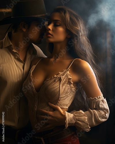 Romantic western couple