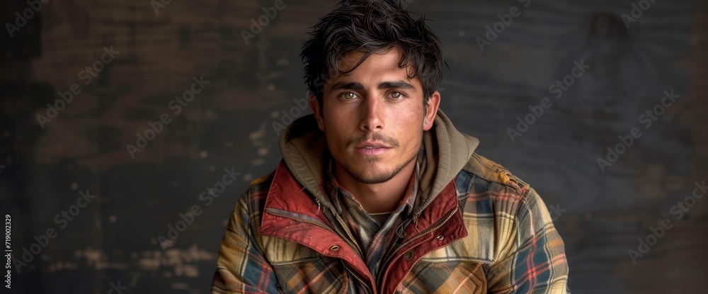 Handsome Hispanic Man Standing Over, HD background, Background Banner