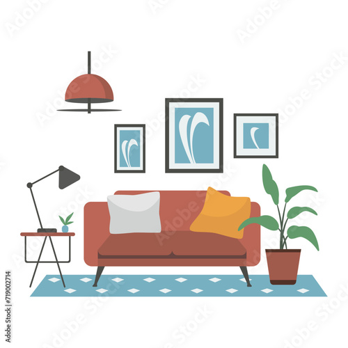 Sofa with reading lamp