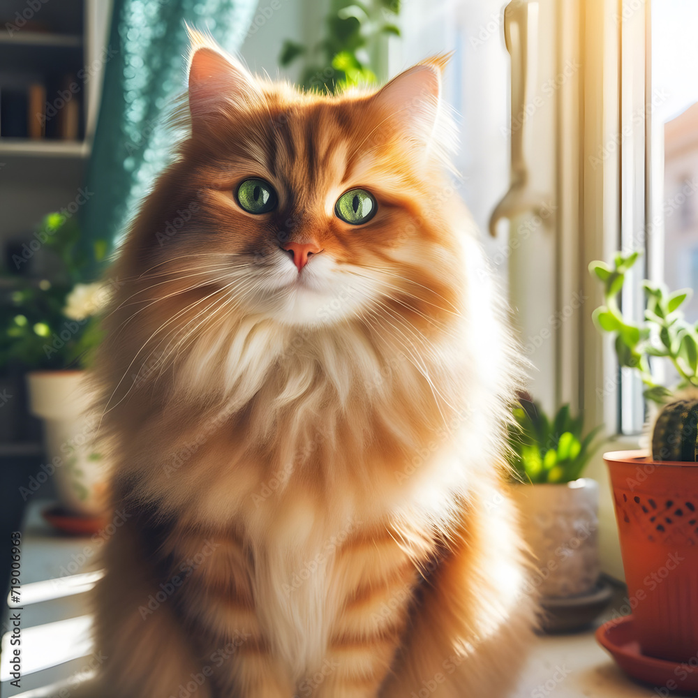 cat on the window sill