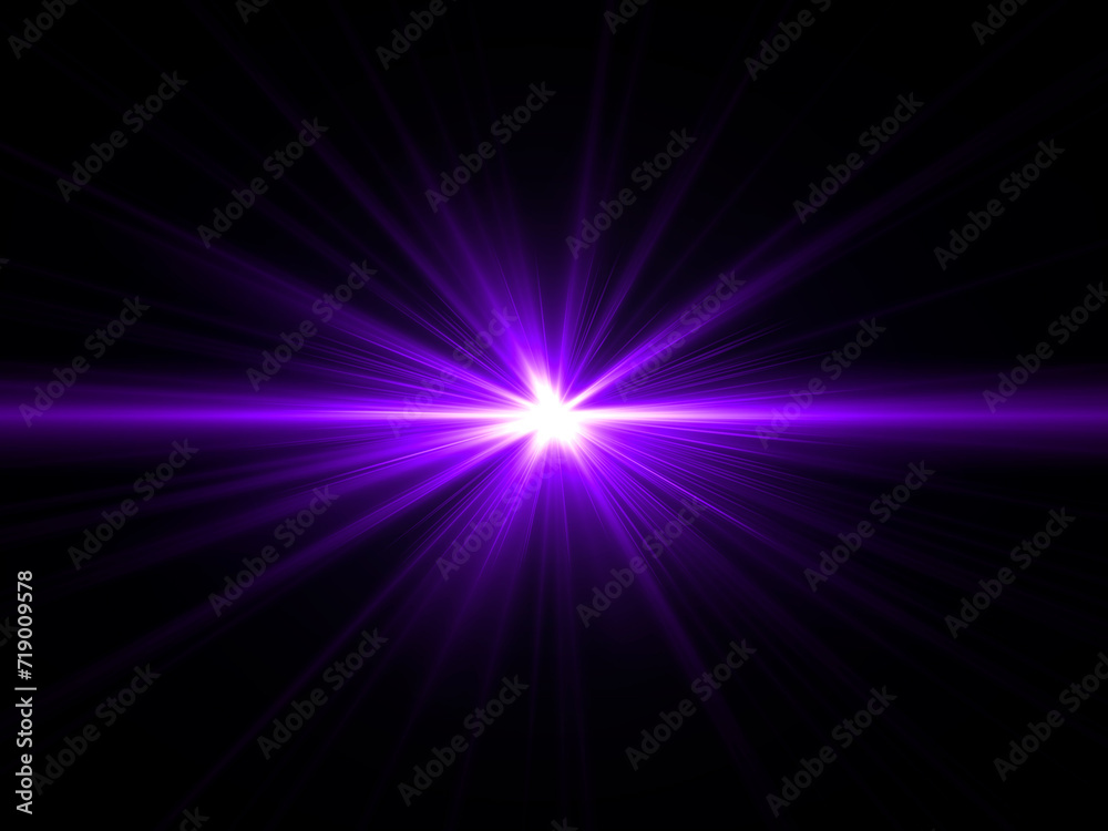 紫色のひらめき、閃光のエフェクト背景	