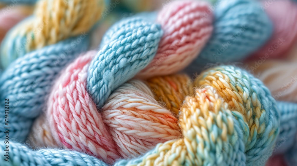 a close up of a bunch of yarns