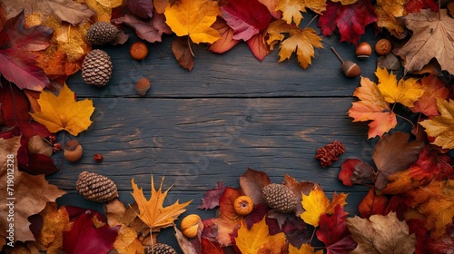 Autumn Leaves and Acorns Wreath