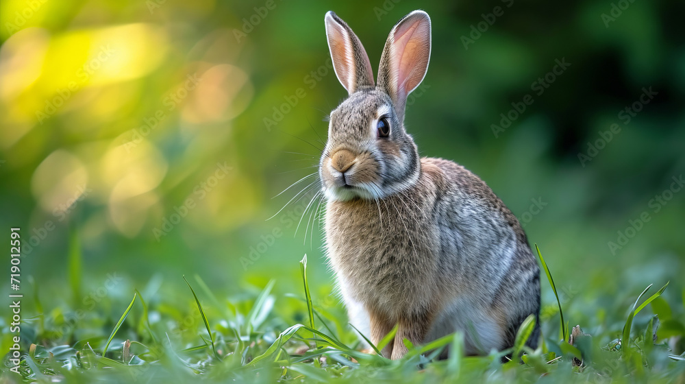 Fototapeta premium A Bunny portrait, wildlife photography