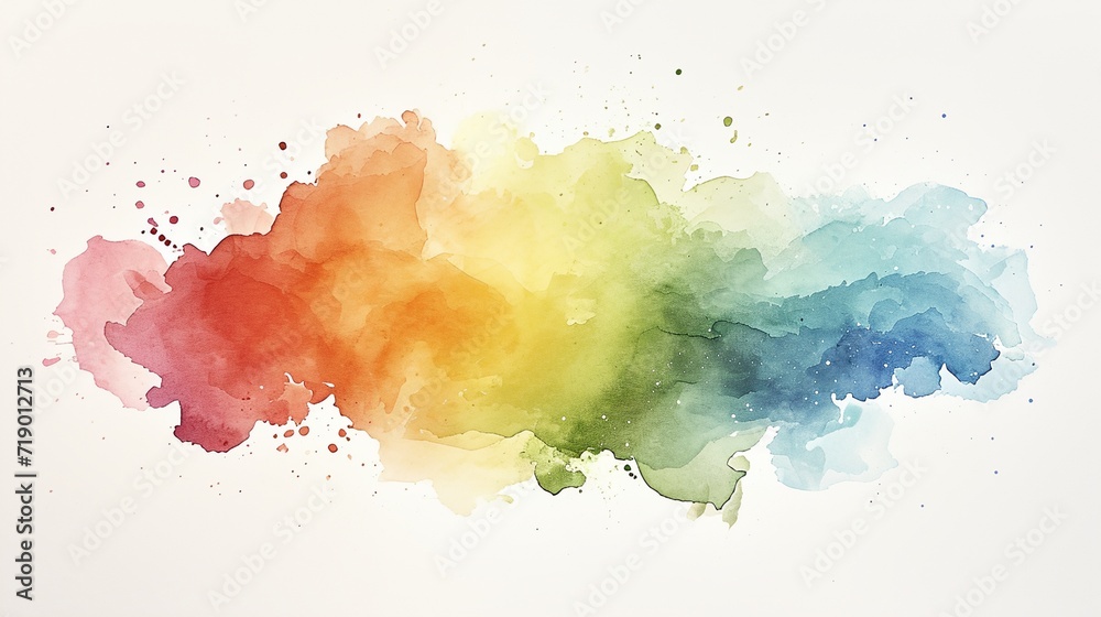 a colorful ink splattered on a white background