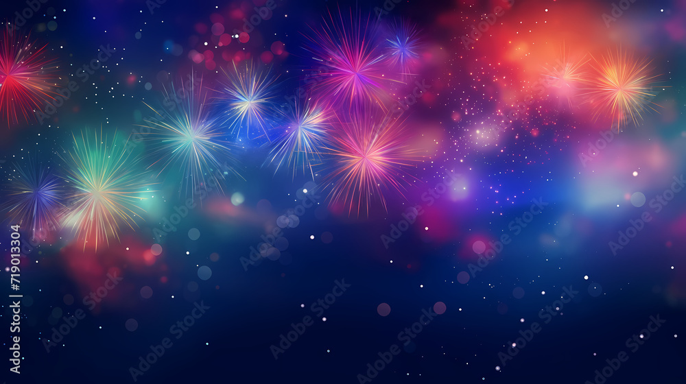 Beautiful creative holiday background. Fireworks and sparkles Beautiful creative holiday background. Fireworks and sparkles