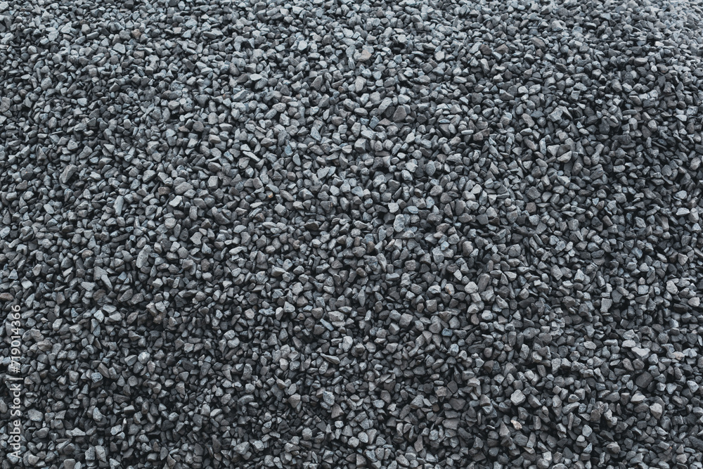 Pile of gravels for exterior landscaping work, paths and parkings Pile of gravels for exterior landscaping work, paths and parkings