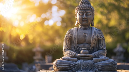 Buddha statue in lotus position
