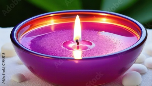 Beauty water therapy candle spa wellness light care health relaxation romantic bath. generative, AI.