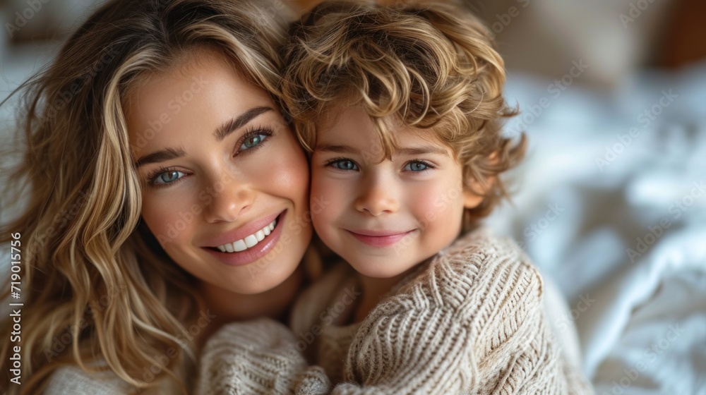 portrait mother and little son portrait mother and little son
