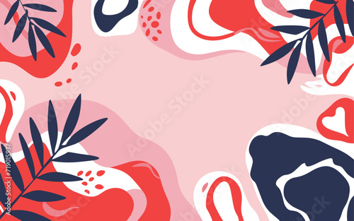 Abstract background poster. Good for fashion fabrics, postcards, email header, wallpaper, banner, events, covers, advertising, and more. Valentine's day, women's day, mother's day background. © TasaDigital