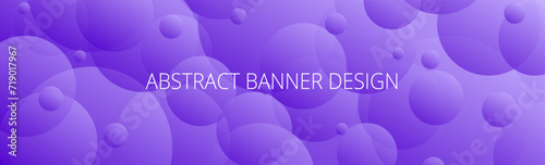 Light purple or violet abstract banner with gradient bubbles. Background template