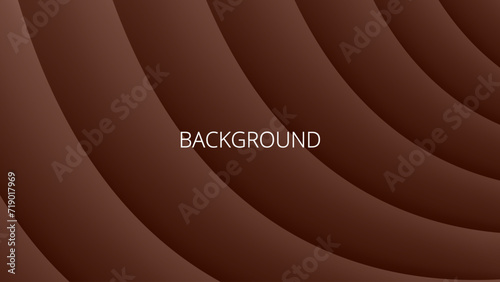 Dark brown abstract background with 3d texture, wavy lines and gradient transition, dynamic shape