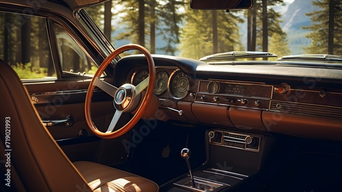 A photo captured from the middle of the back seat of a modern passenger car, showcasing the interior features such as steering wheel, gear shift, front windshield and dashboard © Ziyan