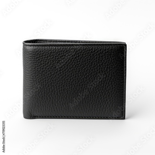 this is a beautiful black wallet in the isolated white background.