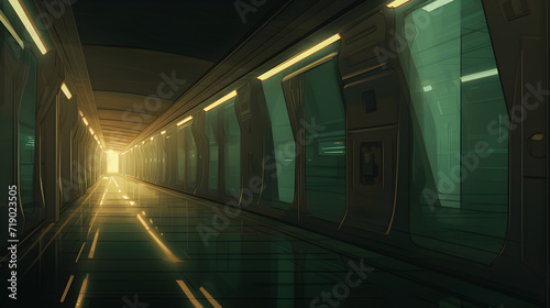 subway station in the night