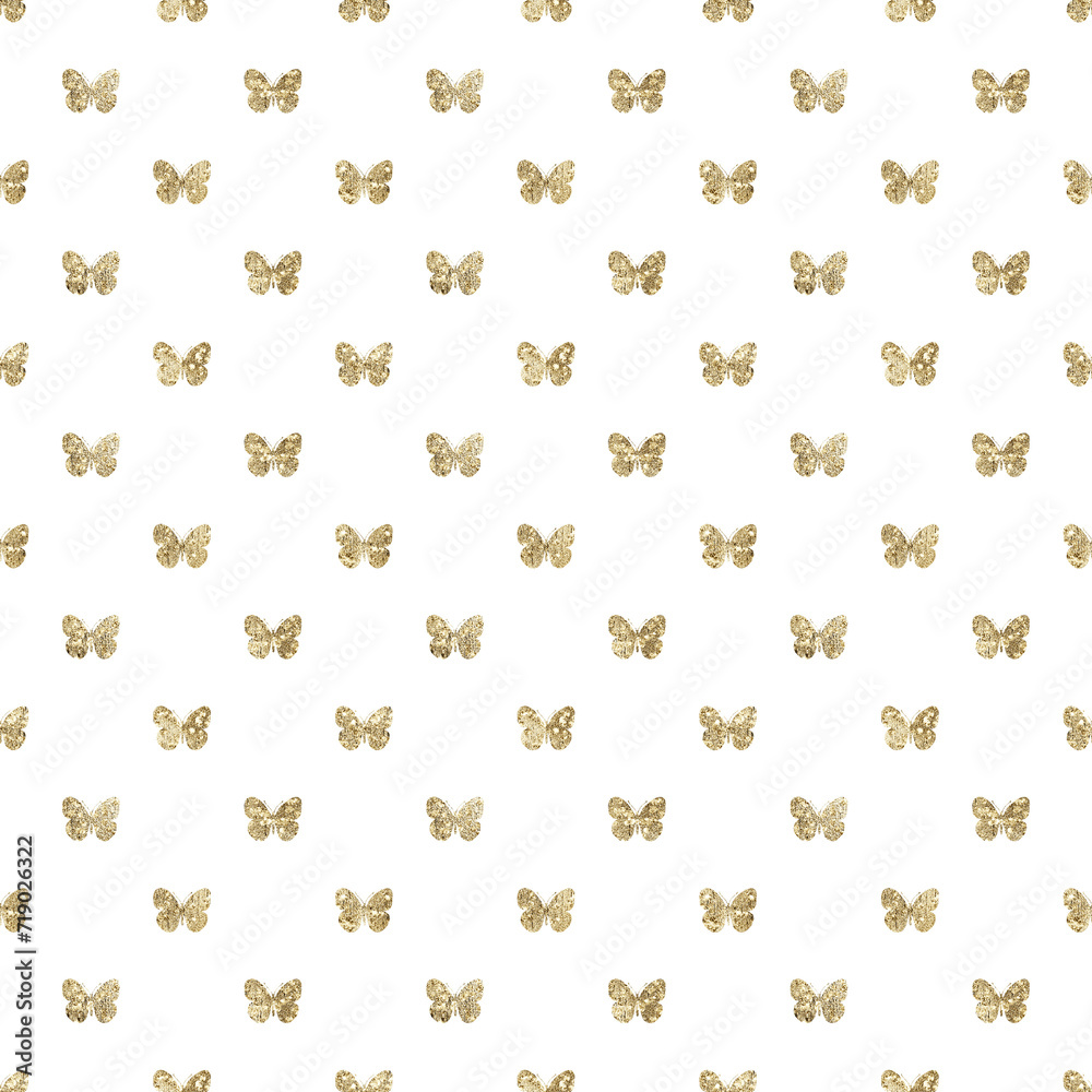 Gold butterfly seamless pattern.Luxury festive geometric background. Gold butterfly seamless pattern.Luxury festive geometric background.