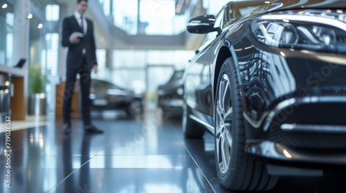 luxury car showroom with a professional salesman © HQ2X2