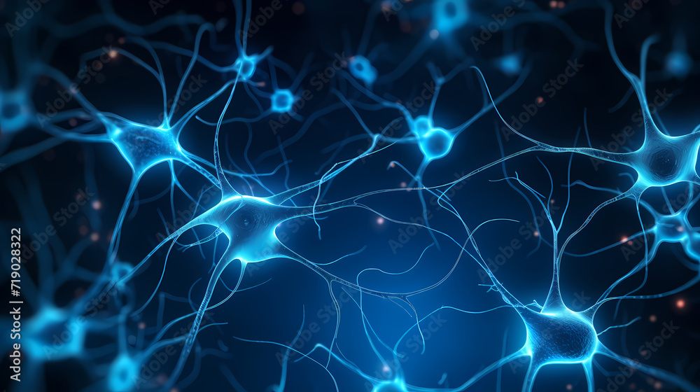 Nervous system, brain central nervous cells, neuroscience background Nervous system, brain central nervous cells, neuroscience background