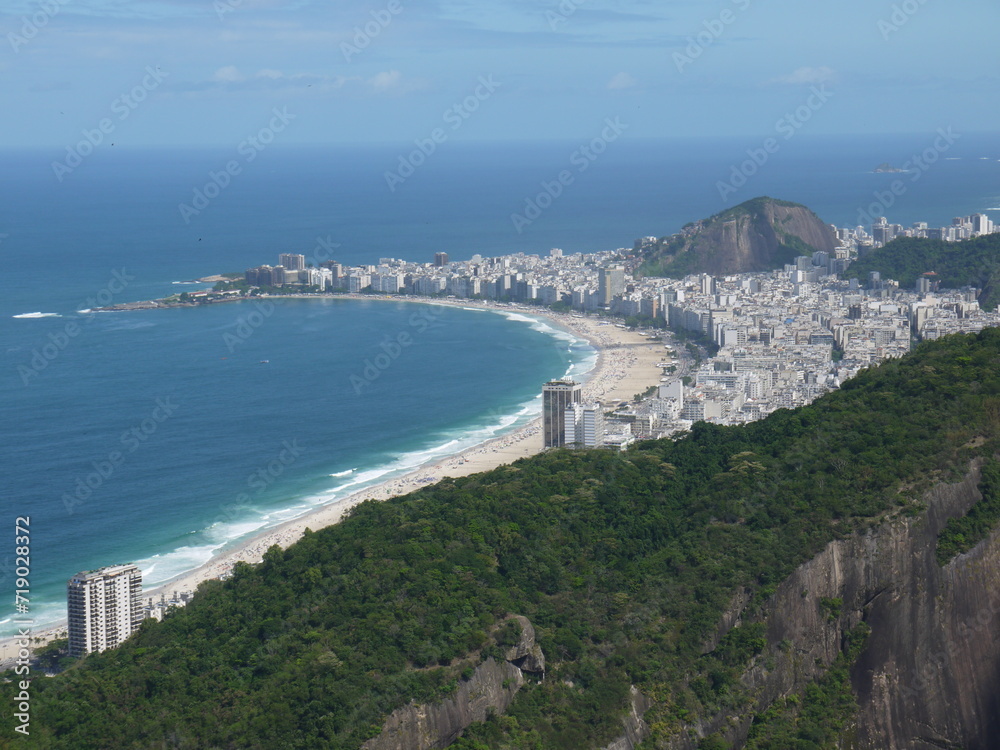 Vue sur la plage de copa cabana, Rio 