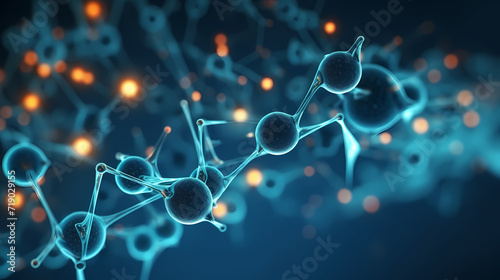Nervous system, brain central nervous cells, neuroscience background photo