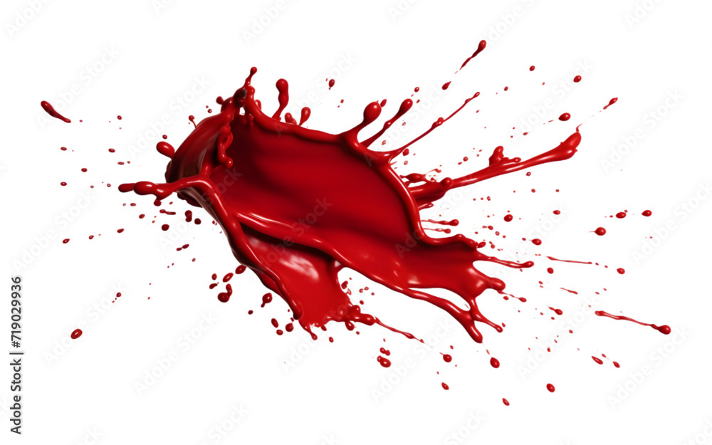 Red Paint Splash on Transparent Background Red Paint Splash on Transparent Background