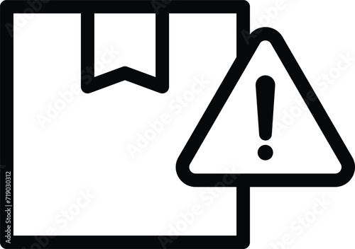 loss from defective product icon vector sign illustration