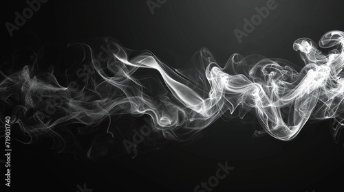 "Spectral Wisp: Graceful Trails of Translucent Smoke over a Mysterious Abyss"