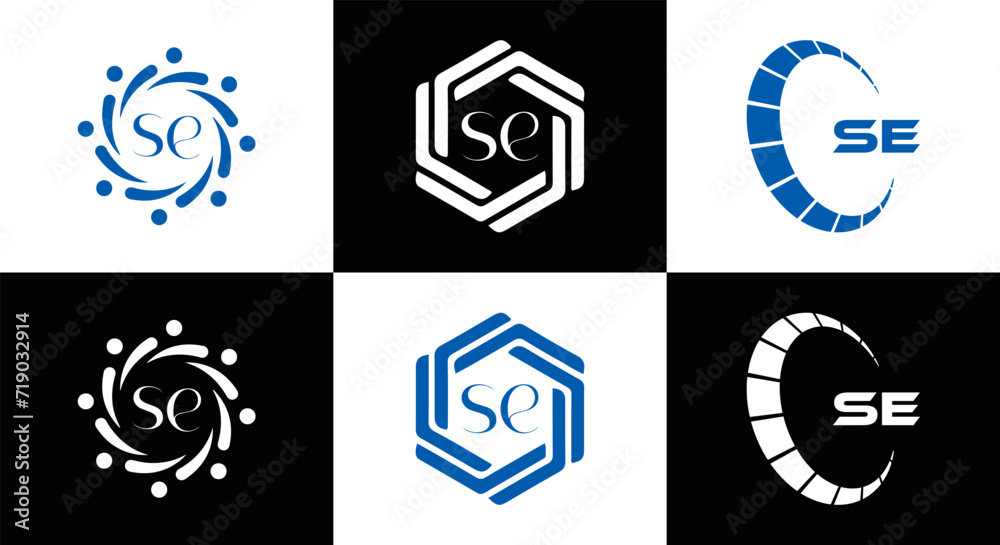 SE logo. S E design. White SE letter. SE, S E letter logo SET design. Initial letter SE linked circle uppercase monogram logo. S E letter logo SET vector design. SE letter logo design five style.
SE logo. S E design. White SE letter. SE, S E letter logo SET design. Initial letter SE linked circle uppercase monogram logo. S E letter logo SET vector design. SE letter logo design five style.
