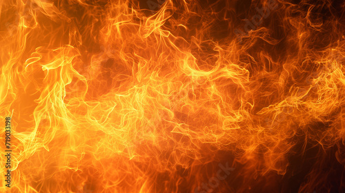 "Seamless Blazing Inferno Texture: Intense and Dynamic Fire Flames on a Wide Background, Perfect for Full-Screen Visual Effects and Graphic Design"