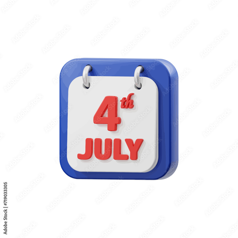 4 jully indepedent Illustration, 3d icon vector design 4 jully indepedent Illustration, 3d icon vector design