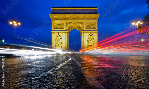 Obraz na płótnie Arc de Triomphe, Paris, Frankreich w salonie