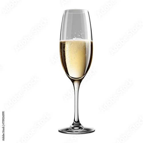 Champagne glass isolated on white