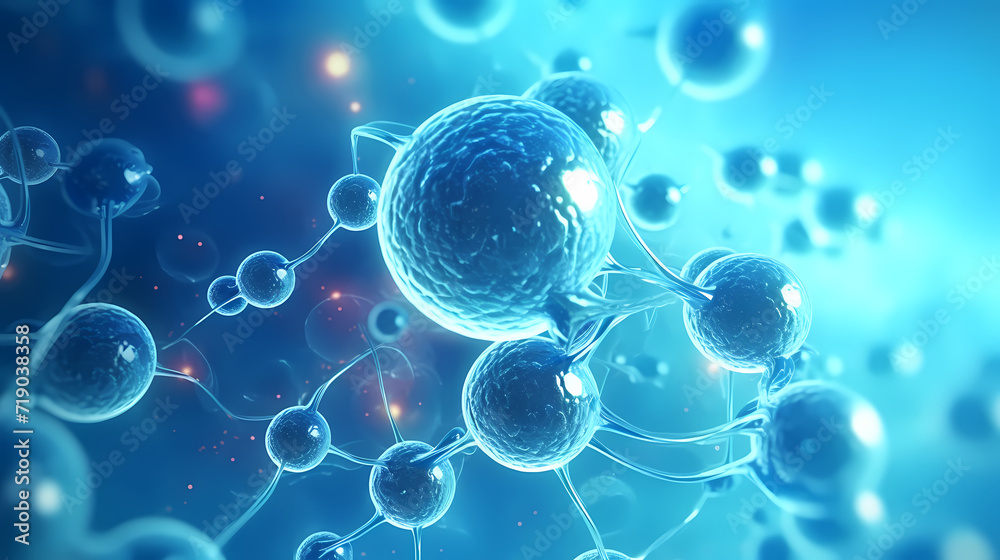 Human cell or embryonic stem cell medicine, human cell biology DNA molecular structure