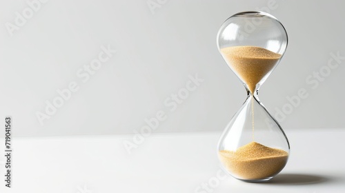 A timeless moment captured within the walls of an indoor sandglass, as the grains of time slowly slip away