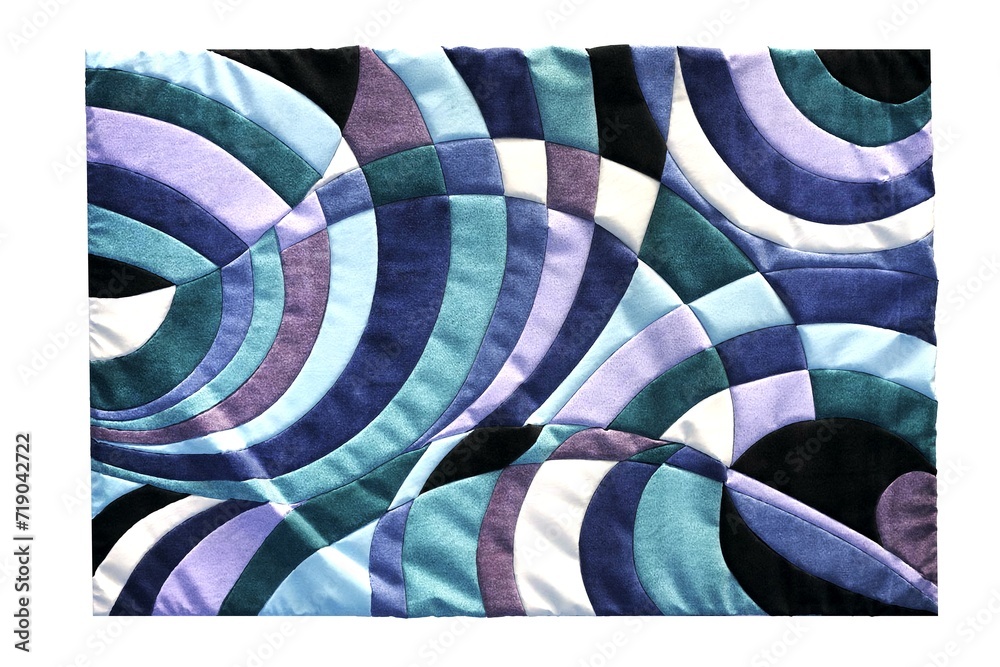 Fototapeta premium decorative rug for the interior isolated on white background, home decor, 3D illustration, cg render 